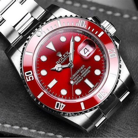 red dial rolex submariner.